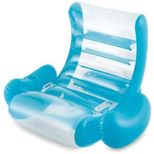 CHAISE LONGUE Chaise longue à bascule gonflable - Summer Waves - K70734B00 - Dimensions 127 x 99 cm - Couleur turquoise