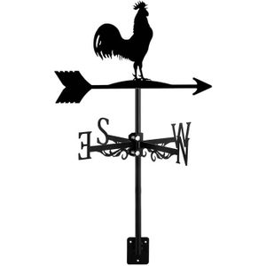 GIROUETTE - CADRAN Girouette avec Animaux Poulets Pieu de Jardin Girouette Indicateur de Direction du Vent Coq Le Coq Ornement Artisanat d'art[919]