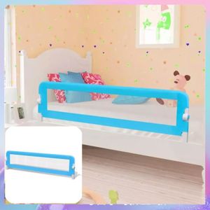 portable et stable pour lit gigogne de 120 cm Beige avec motif barrière de sécurité anti-chute Bleu Barrière de protection de lit pour enfants 