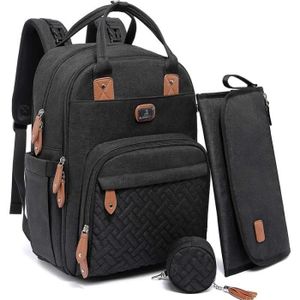 Towwoo Sac à Dos à Langer pour bébé, Sac de Voyage avec Lit de Bébé  Portable, 35L Grande Capacité Sac de Maternité, Sac à Couches Multifonction  avec 2 Sangles de Poussette et