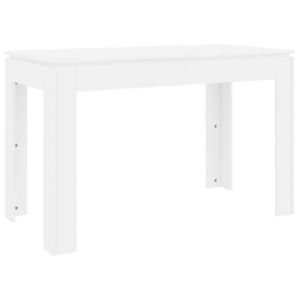 TABLE À MANGER SEULE Table de salle à manger Blanc 120x60x76 cm Bois d'