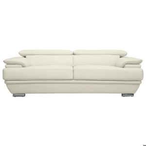 Canapé 3 places en cuir italien chesterfield, noir - Mobilier Privé