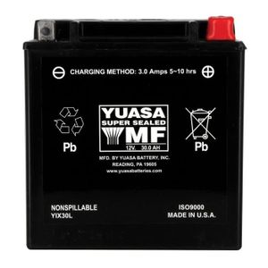 BATTERIE VÉHICULE Batterie moto Yuasa YTX30L-BS / YIX30L étanche 12V / 30Ah