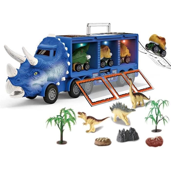 IROINID Dinosaure Camion Jouets pour les Garçons Cadeau Dinosaure Camion  Voiture de Stockage Jouet Pull Back Jouet 