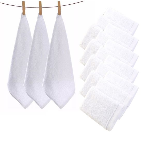 Lot De 12 Mouchoirs En Coton Blanc - Très Bon État, Comme Neuf