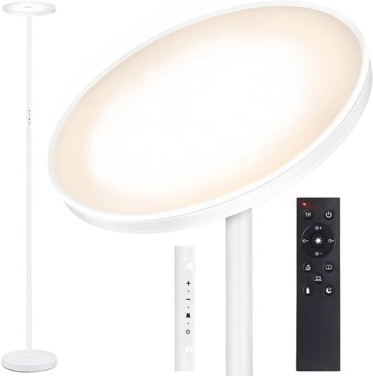 OUTON Lampadaire LED 30W - 3000LM, Dimmable Avec Télécommande, Minuterie, Compatible Alexa