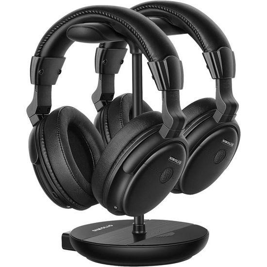 Casque Audio TV Sans Fil Simolio SM-823D Pour Seniors - Écouteurs Intra-auriculaires, Mode Boost, Occasion