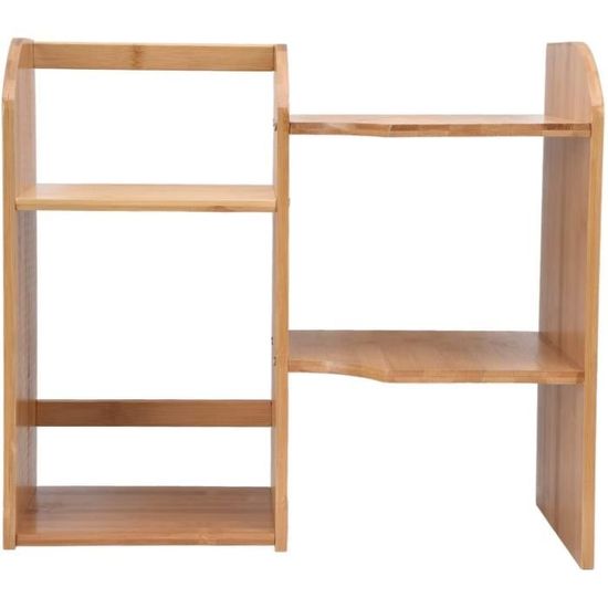 Organisateur De Bureau En MDF - Porte-stylos, Livres, Fournitures - 15 Pièces, Couleur Merisier - Pour Chambre, étude, Bureau - 6