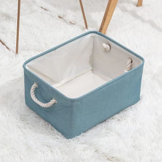 Panier De Rangement Enfant Pliable - Tissu Avec Motif éléphant Bleu, 40x30x21 Cm - 5