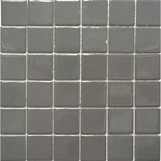 Carreau mosaïque céramique gris métal brillant Carrelage mural cuisine MOS16B-0204_f