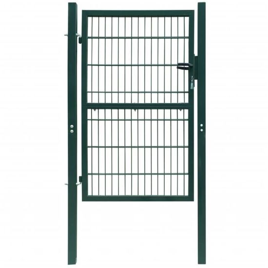 🎋4830Luxueux Magnifique-Portillon grillagé Portail de clôture-Porte de jardin 2D (simple) -Vert 106 x 190 cm