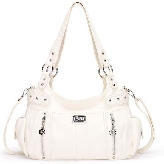 KL928 Sac à Main Femmes Bandoulière Cuir Souple Sacs Hobo Portés Main épaule Besace Voyage Rouge 