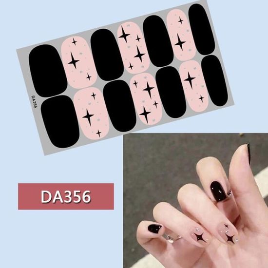 Stickers Autocollants Nail Art Couronne Et Lunes Noires Pour Décoration Ongles - Neuf
