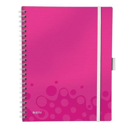 LEITZ Cahier Be Mobile A4 Ligné WOW Rose