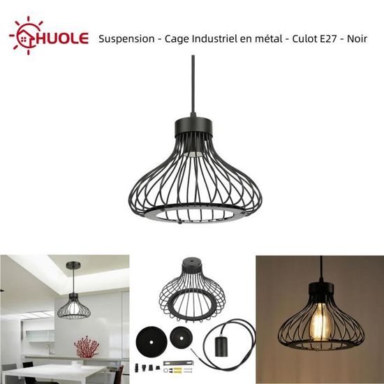 Plafonnier En Métal Noir Wolfram | Maisons Du Monde