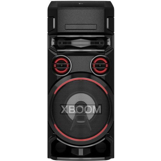 LG XBOOM ON7 - Système audio High Power Lecteur CD, Bluetooth, Boomer 8’’, Lumières multicolores, Fonctions DJ & Karaoké