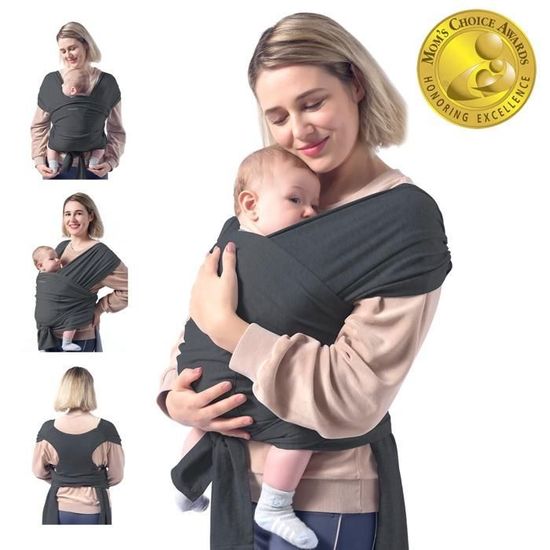 Momcozy Echarpe de Portage Bebe pour les Nouveau nes Jusqu a 50 lb Cdiscount Puericulture Eveil bebe