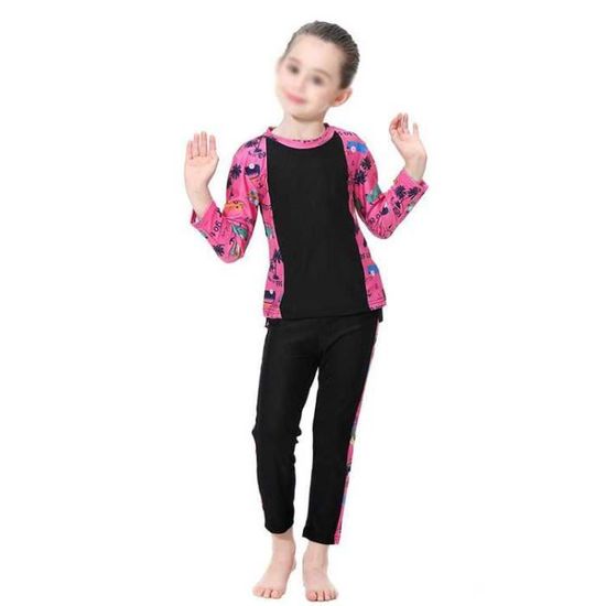 Maillot De Bain 2 Pièces Fille - Bikini à Volants, Séchage Rapide, Pour Piscine Et Plage