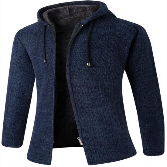 Cardigan Homme Hiver Douillet avec Poche