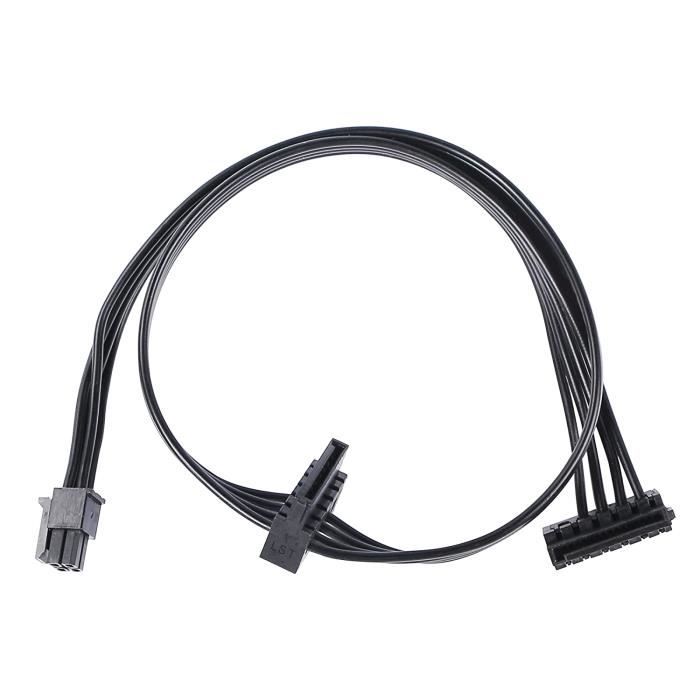 QIANRENON Cable de alimentación SATA macho a DC5.5 x 2.5 macho, 12V5A 15 pines SATA a DC5525, 39.4 in (39.4 pulgadas), 2 PACS