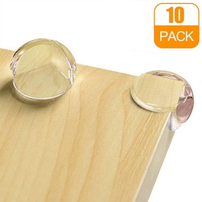 Paquet de 10 protections d'angle, protège-coins de table pour bébé, protège les enfants, protège les meubles contre les angles vi