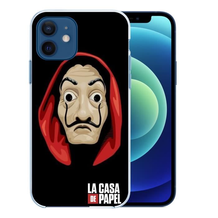 Coque pour iPhone 12 - La Casa De Papel Masque Dali. Accessoire telephone