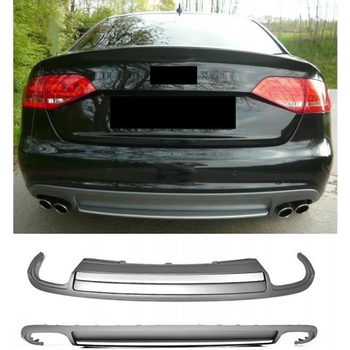DIFFUSEUR ARRIERE LOOK S4 POUR AUDI A4 B8 BERLINE ET AVANT PHASE 1 DE 12/2007 A 10/2011