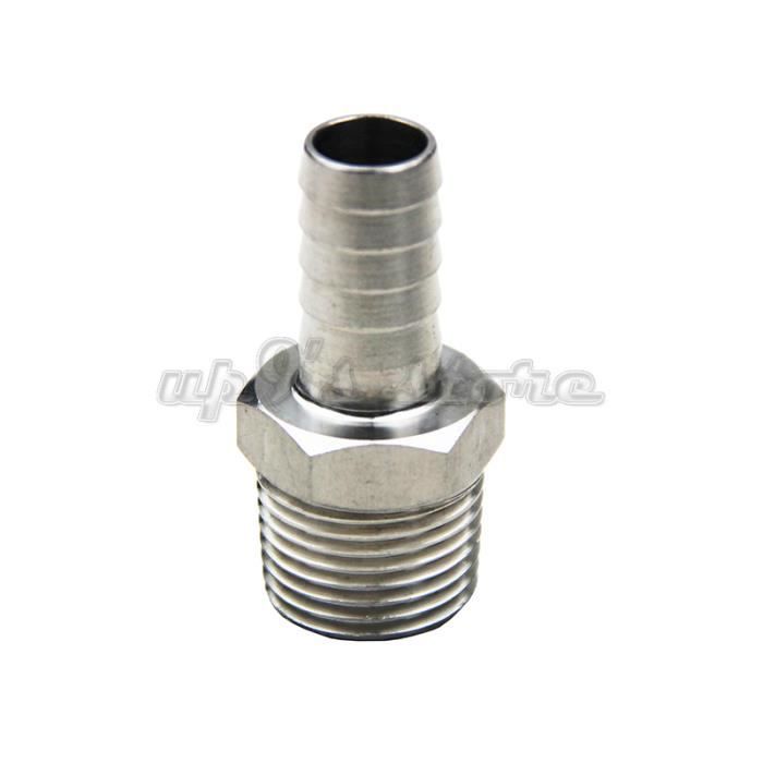 Acier inoxydable de fer barbelé raccord, Tuyau Barb 1/2 - mâle BSP x 13 mm barb, Hardware homebrew, Raccord de la pompe livraison gr