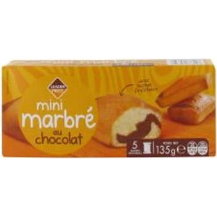 Biscuits mini marbrés au chocolat x5 sachets - 135g