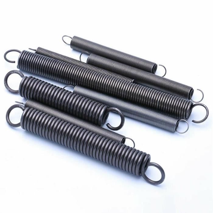 Petite extension extérieure en acier, ressort de tension diamètre fil avec crochets - 2 x 15 x 50 mm - 2 x 15 x 80 mm
