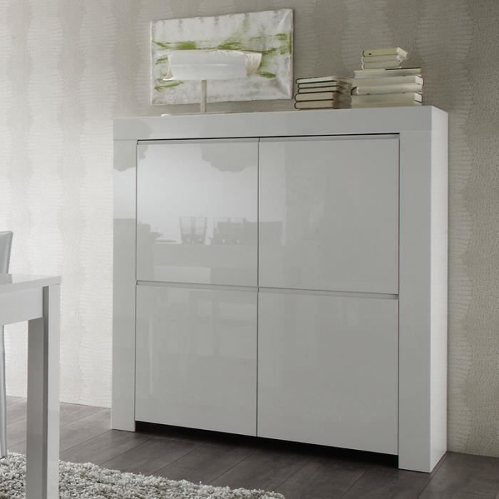 Buffet haut blanc laqué design TRIPOLI