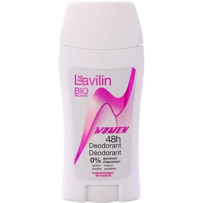 Déodorants et anti-transpirants Lavilin 60 ml 48 Heures Naturel Stick déodorant pour femme 72605