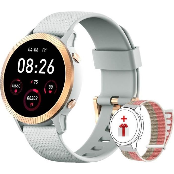 Blackview R8 Montre Connectée Femme Smartwatch avec SpO2 Bluetooth Multisports Compatible avec Samsung Iphone HUAWEI XIAOMI GRIS