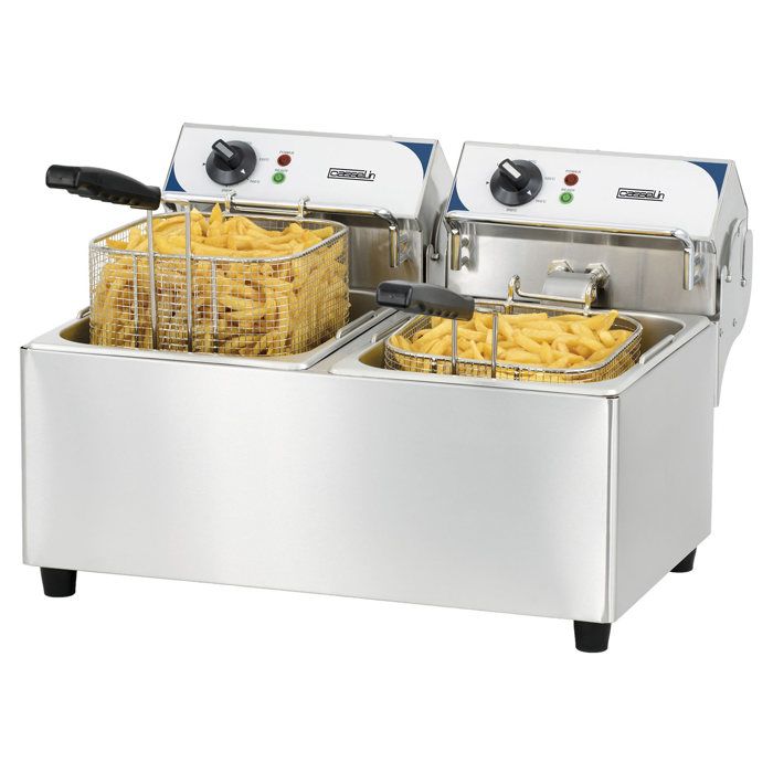 Friteuse électrique professionnelle - 2 x 7 Litres - 2x 2,8 kW - Casselin
