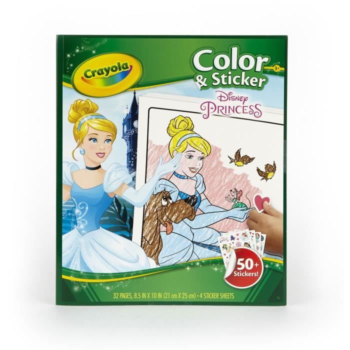 Crayola - Album coloriage & autocollants Princesses - Disney
