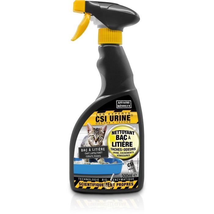 CSI URINE - Nettoyant naturel spécial bac à litière - Spray 500 ml