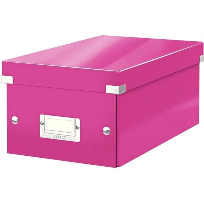 LEITZ Boîte Rangement Click&Store DVD WOW Rose