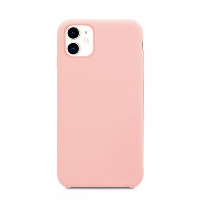 Coque iPhone 11 Silicone liquide Rose pale Liquide toucher doux , Anti Chocs