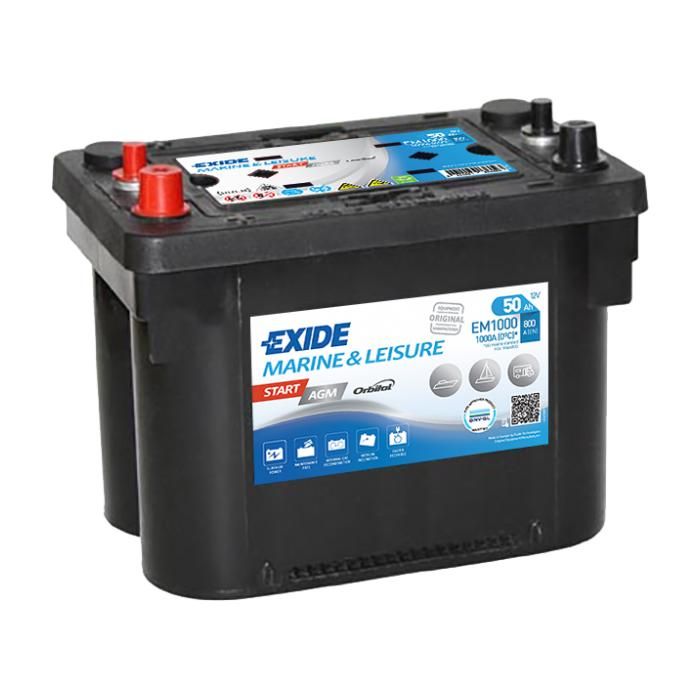 Batterie marine START AGM ORBITAL 50 Ah EXIDE