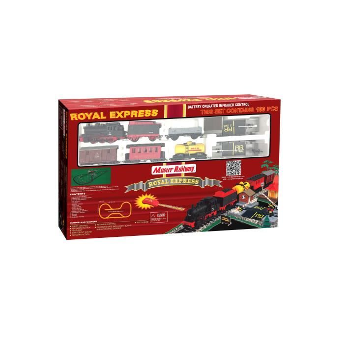 Set de Train Royal Express sans fil R/C 66 pièces - 10m - Chemins de fer Set électrique - GOLDEN BRIGHT