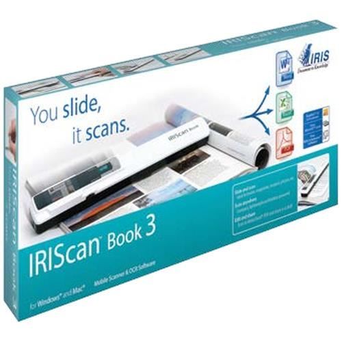 I.R.I.S. IRIScan Book 3, 900 x 900 DPI, Stylo scanner, Blanc, LCD, JPG,PDF, Carte mémoire