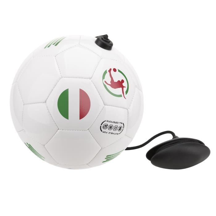 Ballon d'entraînement de football ITALIA avec corde réglable pour améliorer les performances techniques, passes, contrôle de balle,