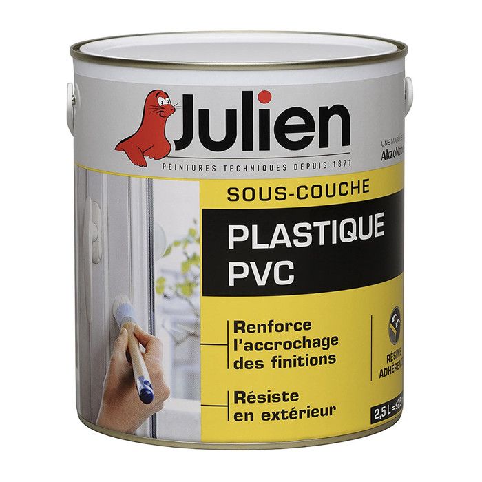 JULIEN Peinture sous couche J2 plastique PVC - 2,5 L