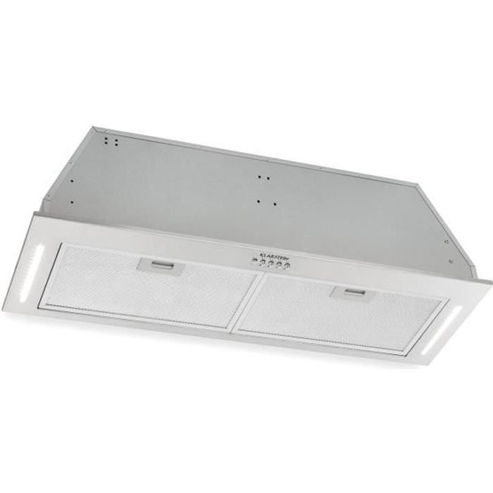 Klarstein Down Under Hotte aspirante encastable 90 cm - évacuation ou recyclage 590 m3-h - filtres à graisse aluminium - inox brossé