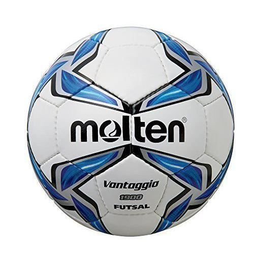 Molten Futsal en cuir synthétique-Blanc/Bleu/noir - F9V1900