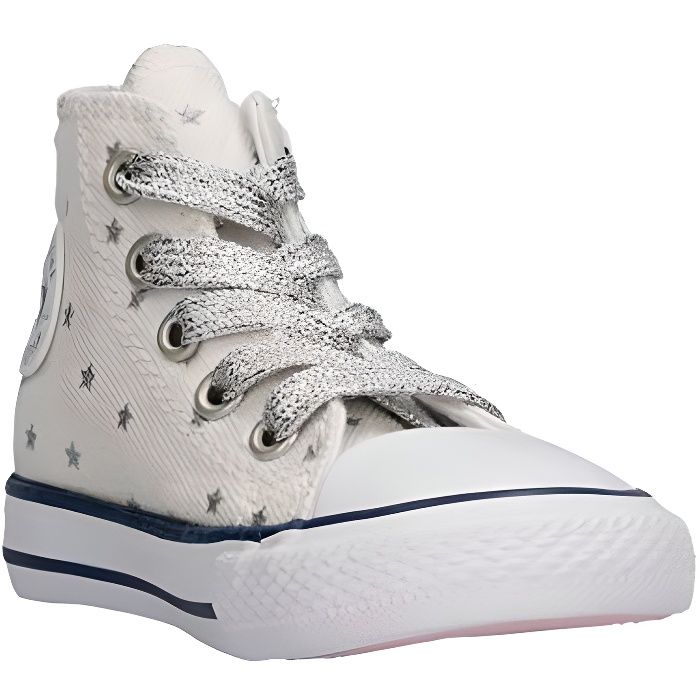 CONVERSE CTAS SIDE ZIP HI GIRL 664047C - 764046C BLANC