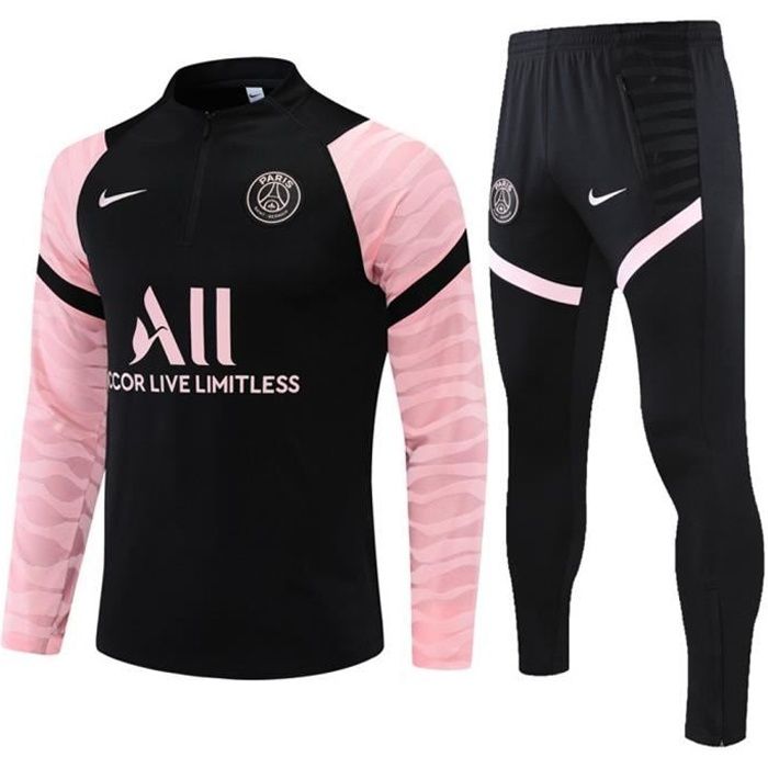 Maillot Foot NIKE PSG Paris Saint-Germain 2021 2022 Survêtements Foot Homme Enfants Nouveau - Noir