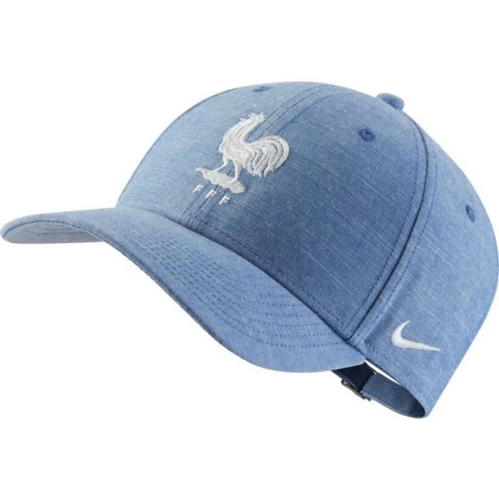 Casquette Homme Nike Equipe de France de Football Bleu Clair