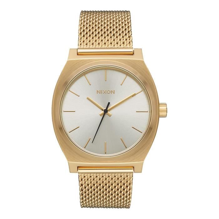 Nixon Time Teller Milanese, Montre-bracelet, Femelle, Acier inoxydable, Or, Acier inoxydable, Or