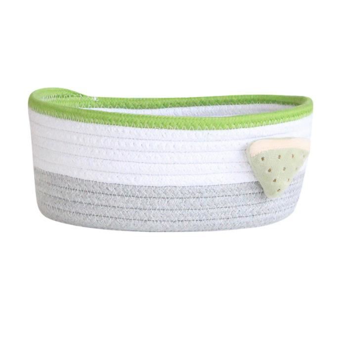 1 PC Coton Corde Tissage Organisateur Conteneur Divers Articles De Stockage Panier Bureau Cosmétique Titulaire ORGANISEUR DE LIT